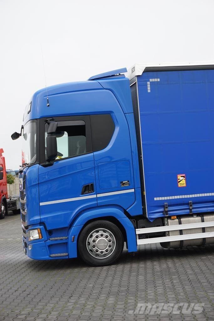 Scania S 500 / ACC / E 6 / FIRANKA / 20 PALET / DŁ. 8,1 M 篷布卡車