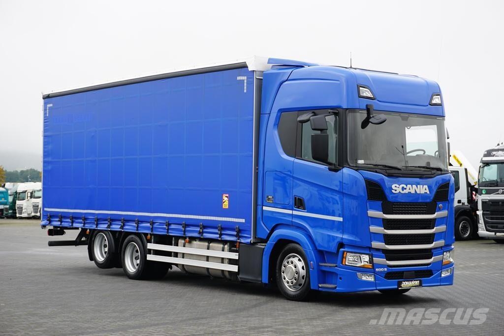 Scania S 500 / ACC / E 6 / FIRANKA / 20 PALET / DŁ. 8,1 M 篷布卡車