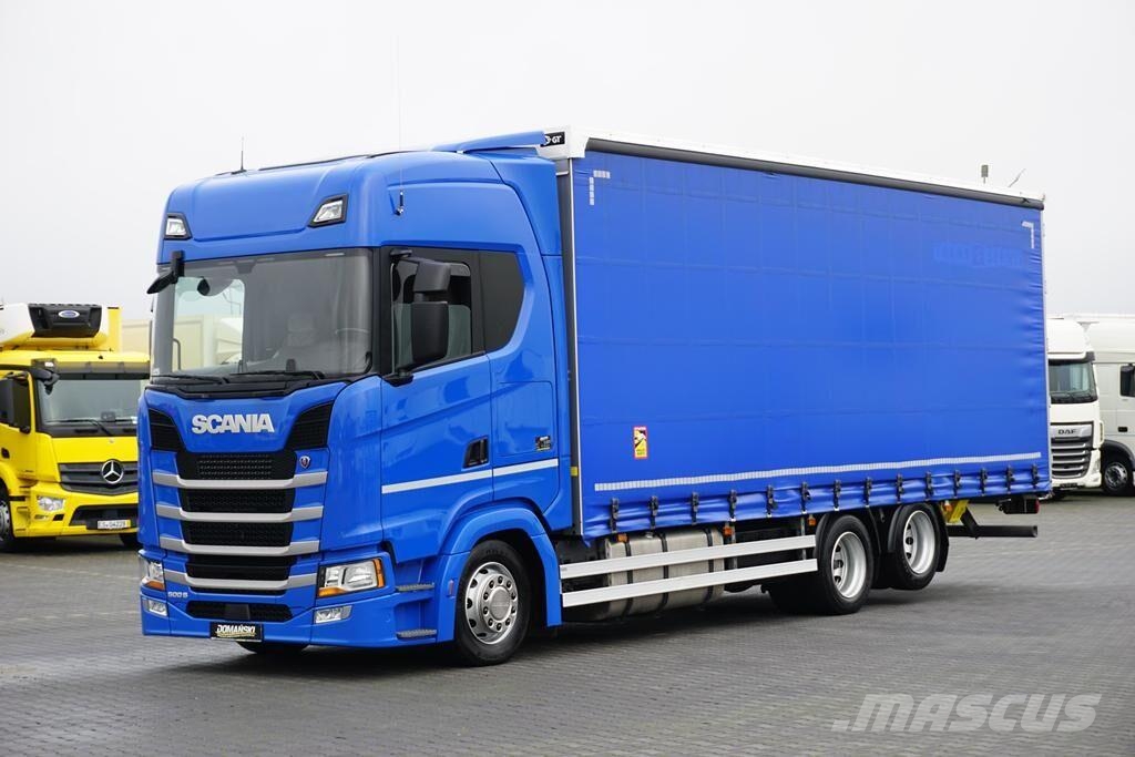 Scania S 500 / ACC / E 6 / FIRANKA / 20 PALET / DŁ. 8,1 M 篷布卡車