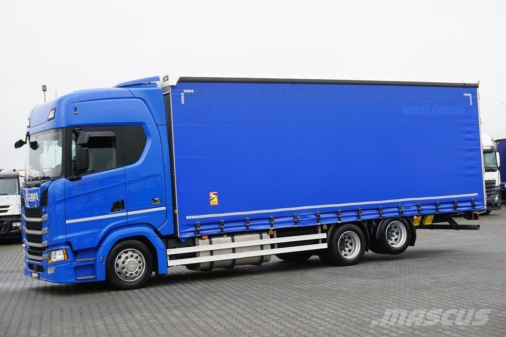 Scania S 500 / ACC / E 6 / FIRANKA / 20 PALET / DŁ. 8,1 M 篷布卡車