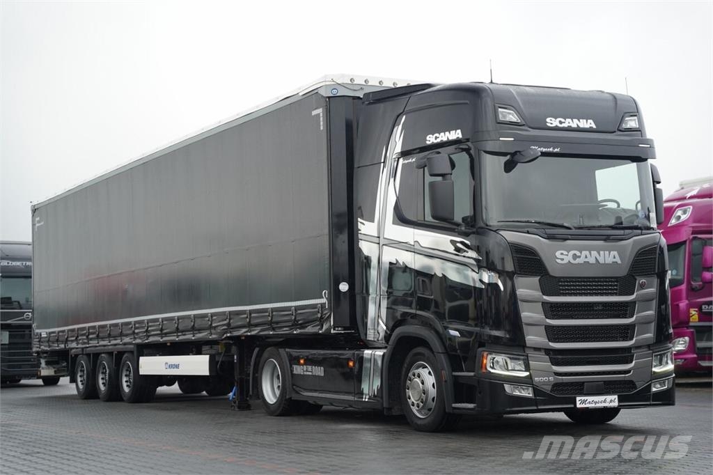 Scania S 500 / + KRONE FIRANKA / ZESTAW MEGA / LOWDECK / Tegljači