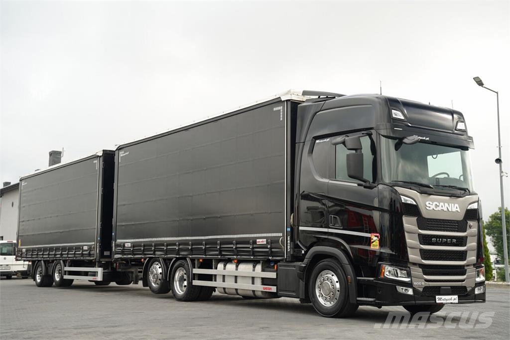 Scania S 500 / ZESTAW TANDEM 120 M3 / PRZEJAZDOWY / FIRAN Elhúzható ponyvás