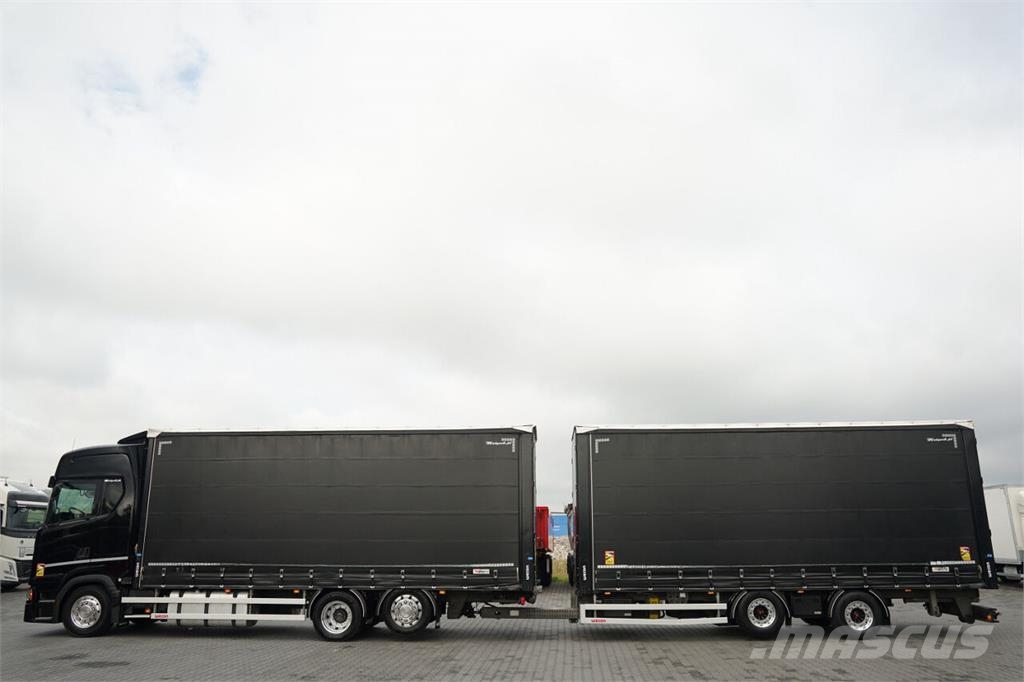 Scania S 500 / ZESTAW TANDEM 120 M3 / PRZEJAZDOWY / FIRAN Elhúzható ponyvás