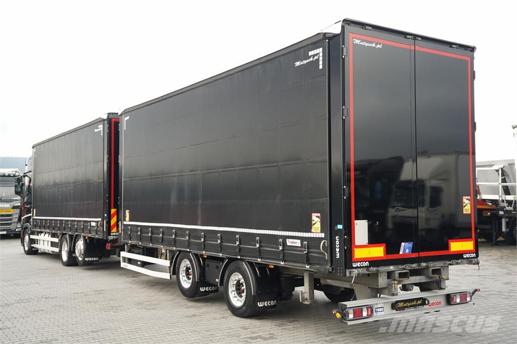 Scania S 500 / ZESTAW TANDEM 120 M3 / PRZEJAZDOWY / FIRAN Elhúzható ponyvás