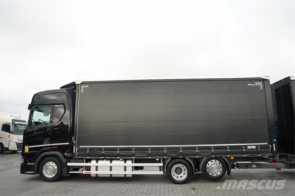 Scania S 500 / ZESTAW TANDEM 120 M3 / PRZEJAZDOWY / FIRAN Elhúzható ponyvás