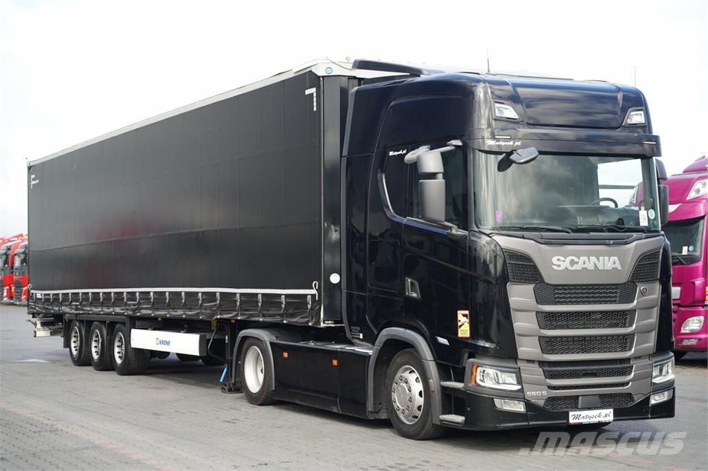 Scania S 560 / + KRONE FIRANKA / ZESTAW MEGA / LOWDECK /  Sattelzugmaschinen