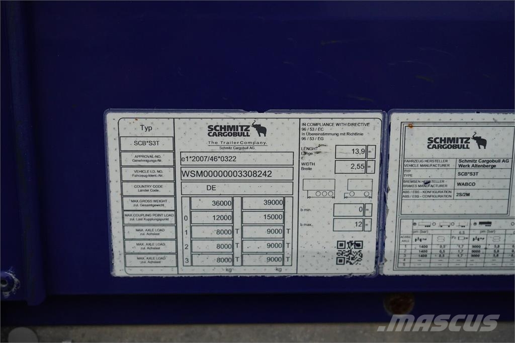 Schmitz Cargobull FIRANKA / MULTI LOCK / XL / OŚ PODNOSZONA Gardintrailer