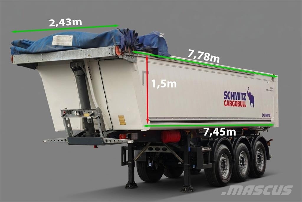 Schmitz Cargobull / WYWROTKA - 28 m3 / ALUMINIOWA / PLANDEKA ELEKTRY Damperli çekiciler