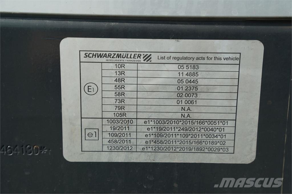 Schwarzmüller / FIRANKA / STANDARD / PALECIARA / OSIE SAF / Curtain sider semi-trailers