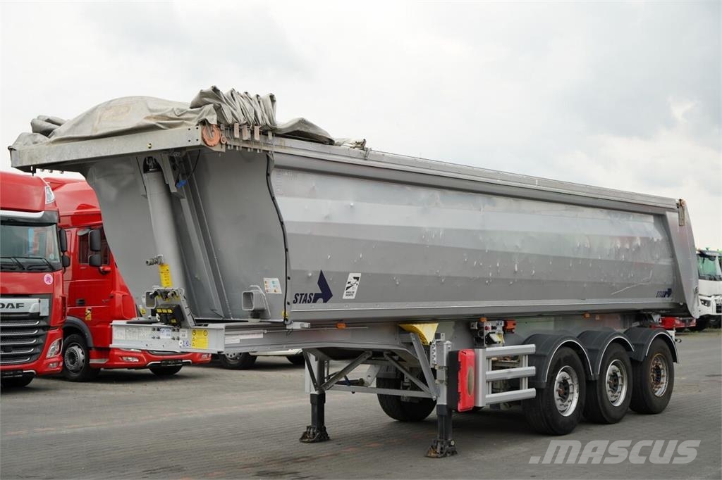 Stas WYWROTKA / 26m3 / ALUMINIOWA / OŚ PONOSZONA / SKRĘ Semirremolques de volteo