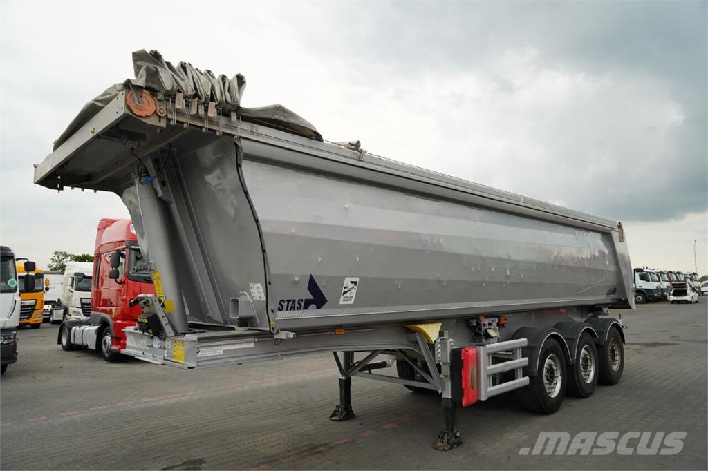 Stas WYWROTKA / 26m3 / ALUMINIOWA / OŚ PONOSZONA / SKRĘ Semirremolques de volteo
