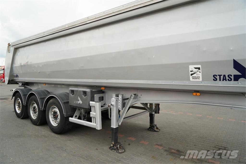 Stas WYWROTKA / 26m3 / ALUMINIOWA / OŚ PONOSZONA / SKRĘ Semirremolques de volteo