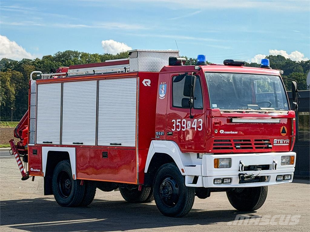 Steyr 13S21 4×4 Hiab 071 RW / Rosenbauer – Technical Res Ugunsdzēšamā tehnika