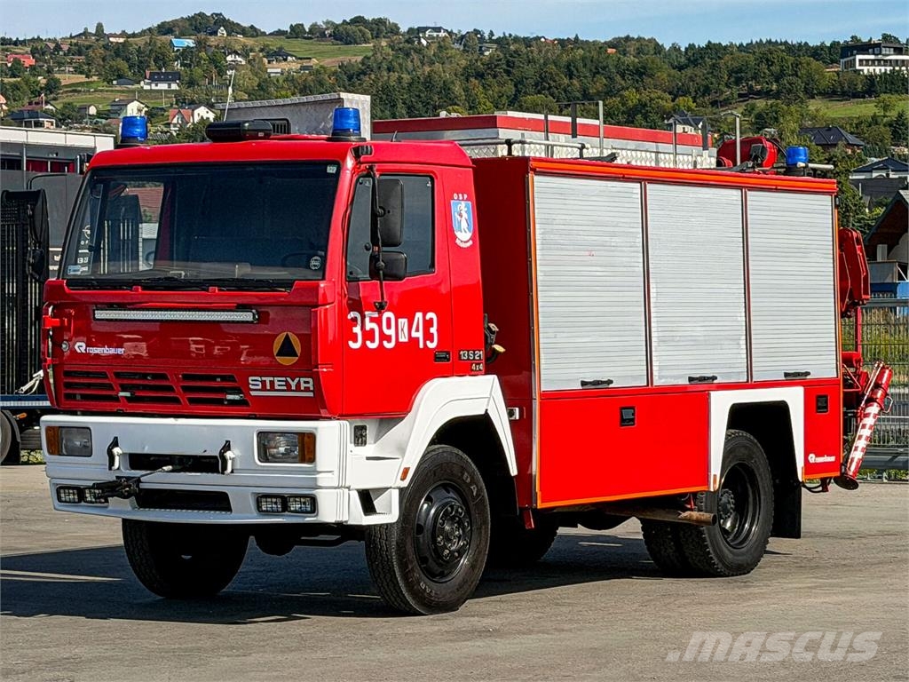 Steyr 13S21 4×4 Hiab 071 RW / Rosenbauer – Technical Res Ugunsdzēšamā tehnika