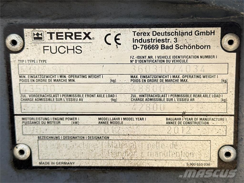 Terex FUCHS MHL 360 * Umschlagbagger * TOP مناولات المخلفات / مناولات صناعية