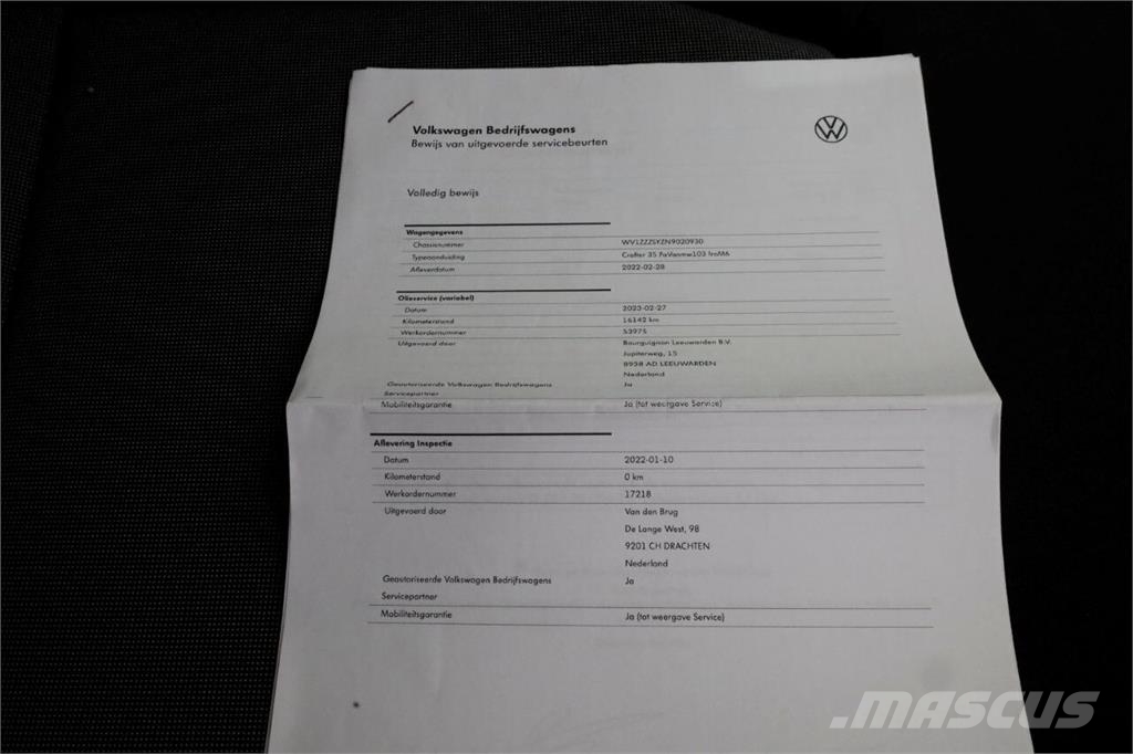 Volkswagen Crafter 35 2.0 TDI 140pk L3H3 (L2H2) Highline Serv Otros camiones