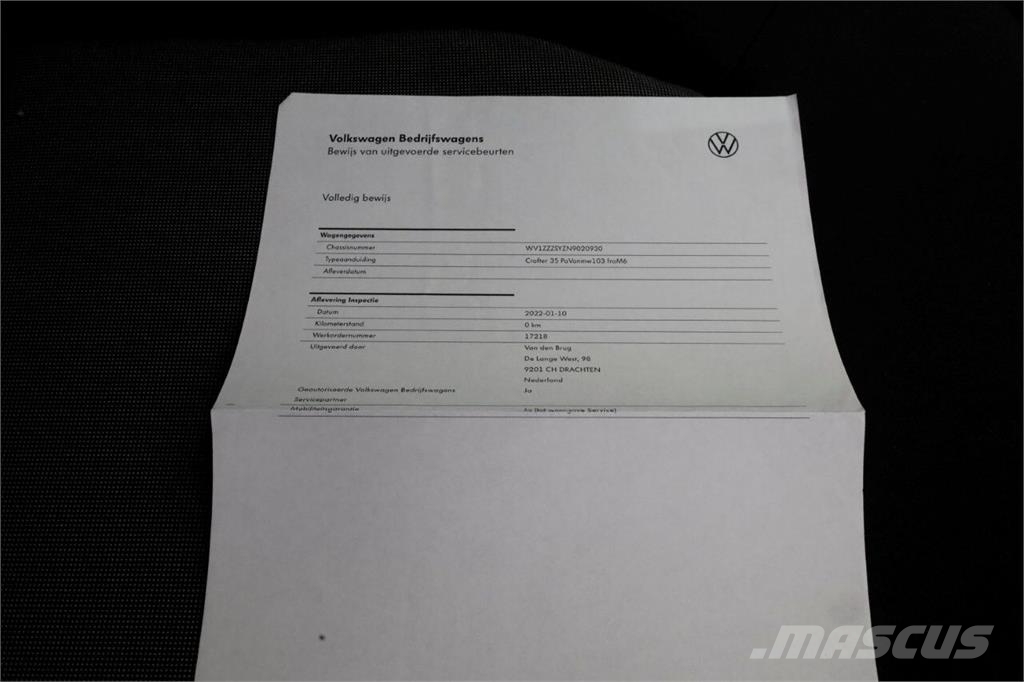 Volkswagen Crafter 35 2.0 TDI 140pk L3H3 (L2H2) Highline Serv Otros camiones