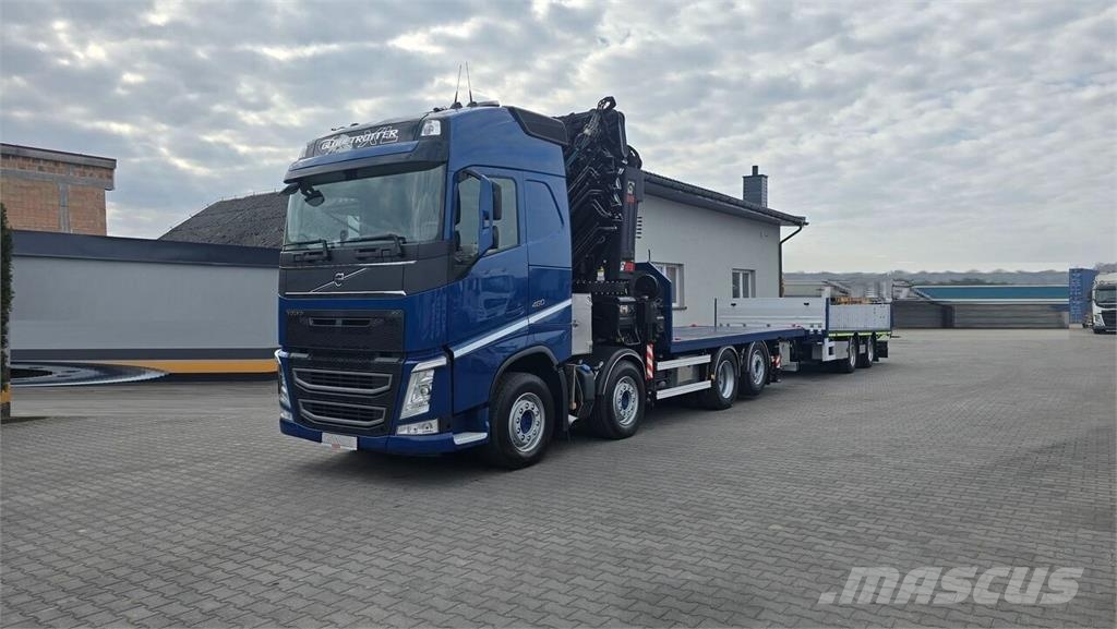 Volvo FH 460 8x2 / Flatbed Truck / HIAB 1055 E8 + JIB X1 Camiones plataforma