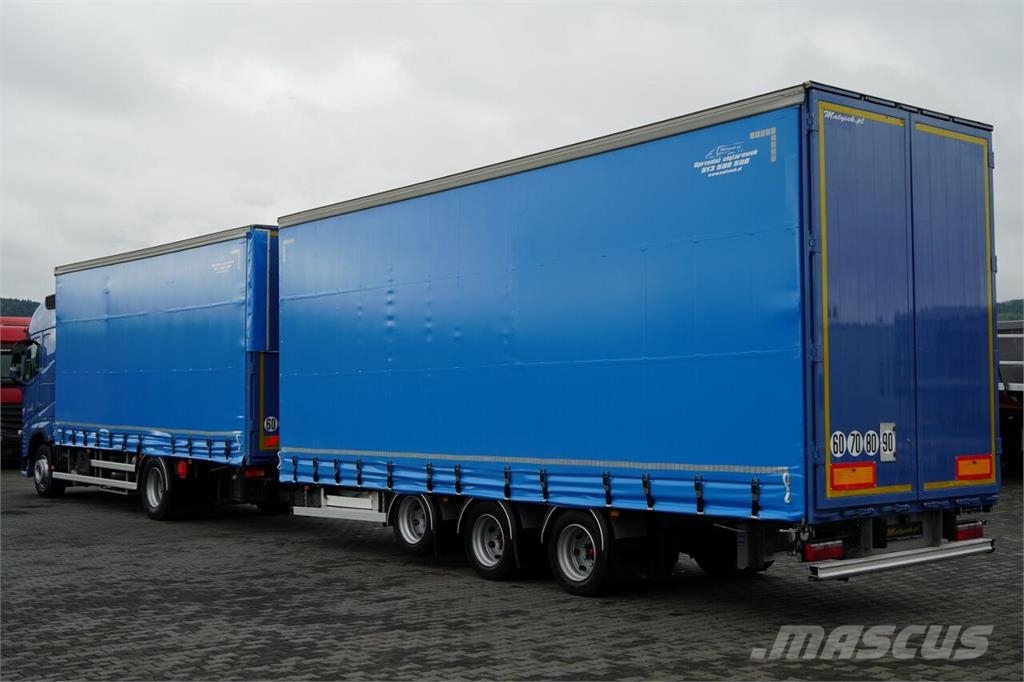 Volvo FH 460 / ZESTAW TANDEM / 120 M3 / PRZEJAZDOWY / FI Elhúzható ponyvás