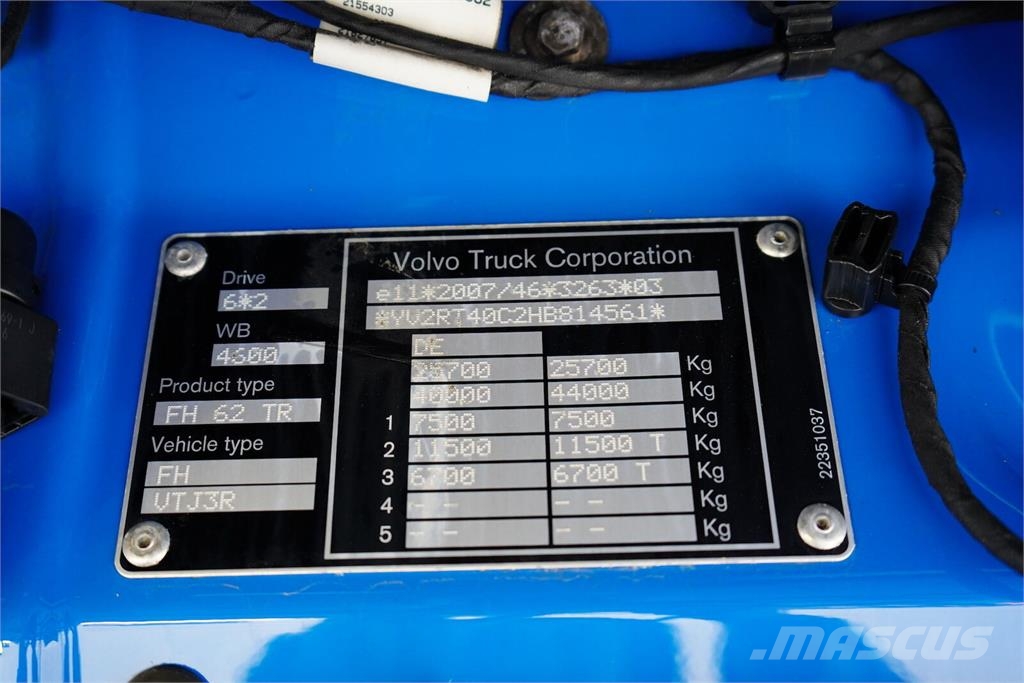 Volvo FH / 500 / ACC / XL / EURO 6 / BDF / 7.15 , 7,45 M Šasije I ovjese