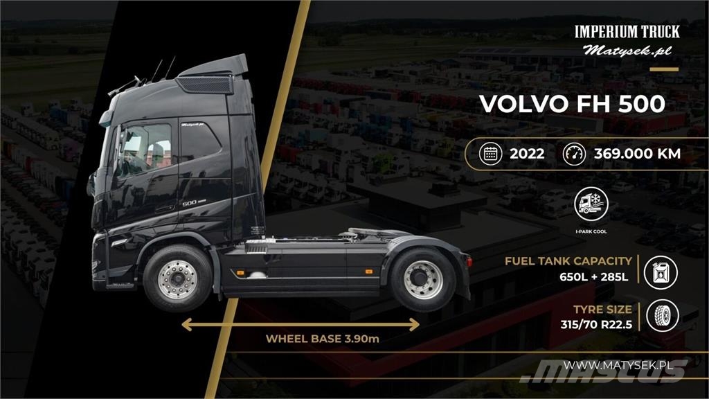 Volvo FH 500 / I-SAVE / I-PARK COOL / I-SHIFT / PRZÓD Vetopöytäautot