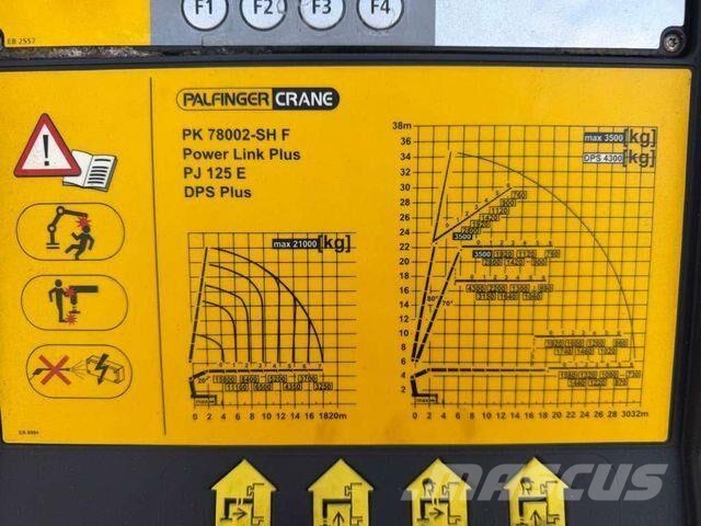 Volvo FH 540 8x2 PALFINGER PK 78002 SH Fly Jib Crane Camiones de cama baja