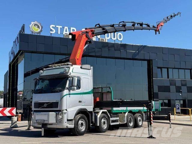 Volvo FH 540 8x2 PALFINGER PK 78002 SH Fly Jib Crane Camiones de cama baja