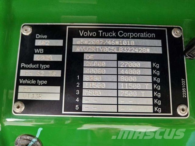 Volvo FH460 6x2 MEILLER RS 21.70 Hooklift Hookloader Camiones polibrazo
