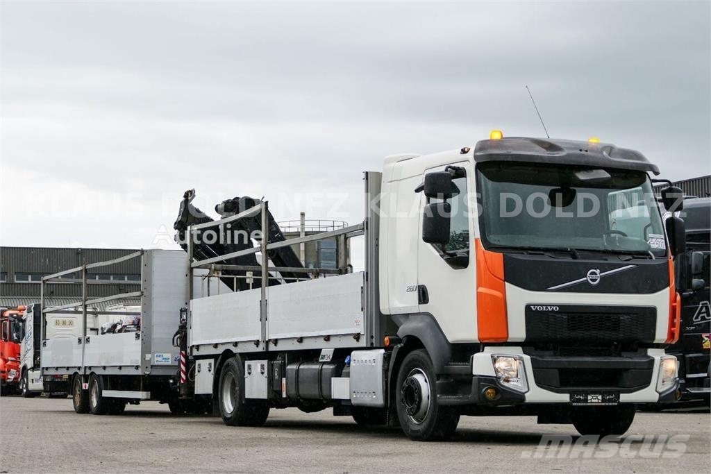 Volvo FL 280 Flatbed Truck / HIAB Crane / Complete Truck شاحنات مسطحة/مفصلية الجوانب