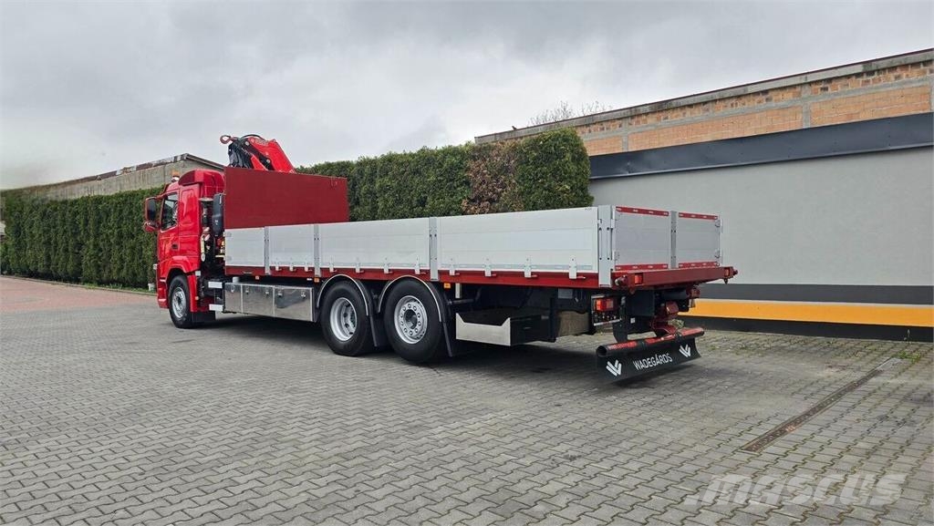 Volvo FM 380 6x2 Flatbed Truck / Fassi F185 Crane Lava-kuorma-autot
