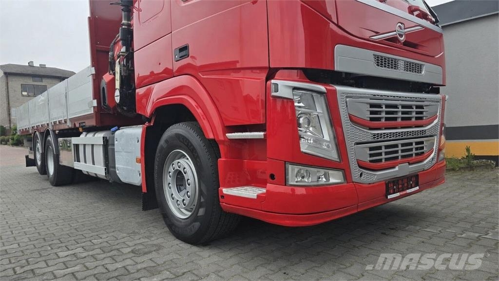 Volvo FM 380 6x2 Flatbed Truck / Fassi F185 Crane Lava-kuorma-autot