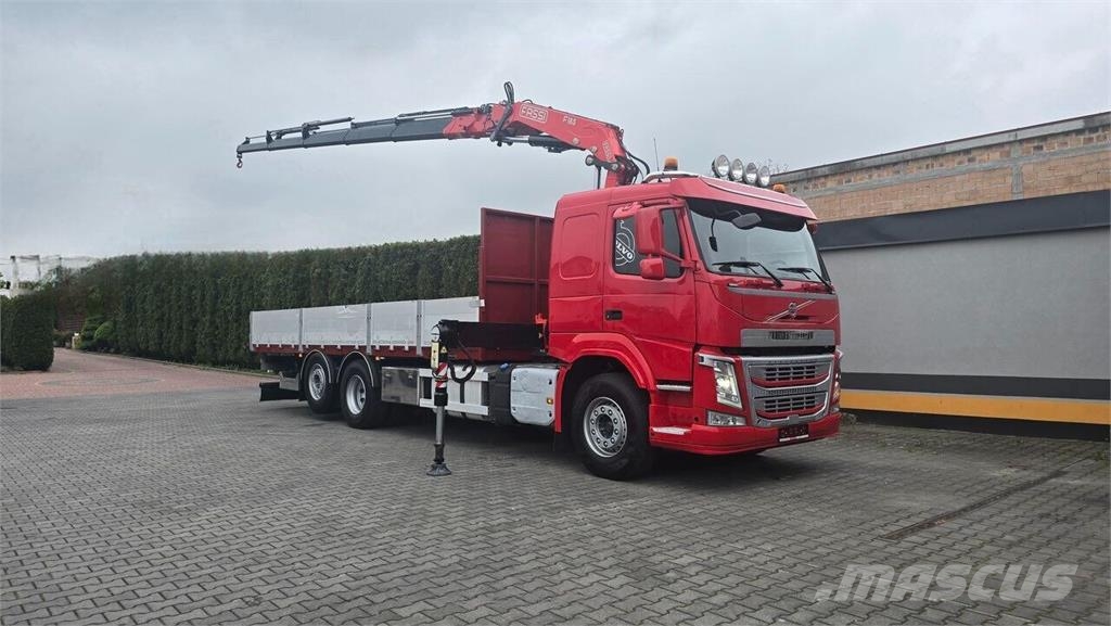 Volvo FM 380 6x2 Flatbed Truck / Fassi F185 Crane Lava-kuorma-autot