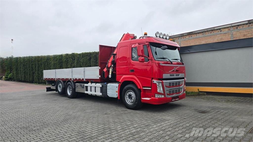 Volvo FM 380 6x2 Flatbed Truck / Fassi F185 Crane Lava-kuorma-autot