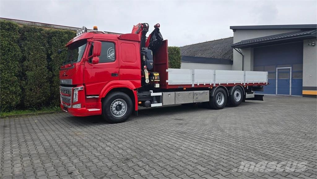 Volvo FM 380 6x2 Flatbed Truck / Fassi F185 Crane Lava-kuorma-autot