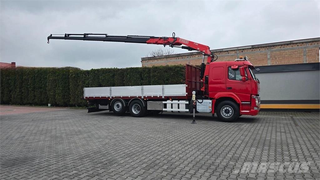 Volvo FM 380 6x2 Flatbed Truck / Fassi F185 Crane Lava-kuorma-autot
