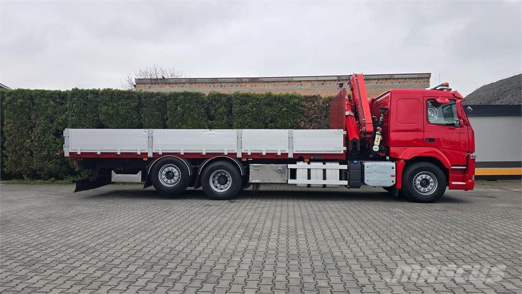 Volvo FM 380 6x2 Flatbed Truck / Fassi F185 Crane Lava-kuorma-autot
