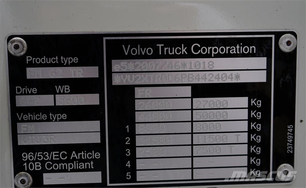 Volvo FM / 430 / ACC / E 6 / KONTENER + WINDA / 21 PALET Sanduk kamioni