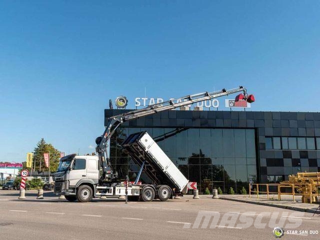 Volvo FM 450 6x2 HIAB 288 E-6 HIPRO Crane Grab Tipper ダンプ