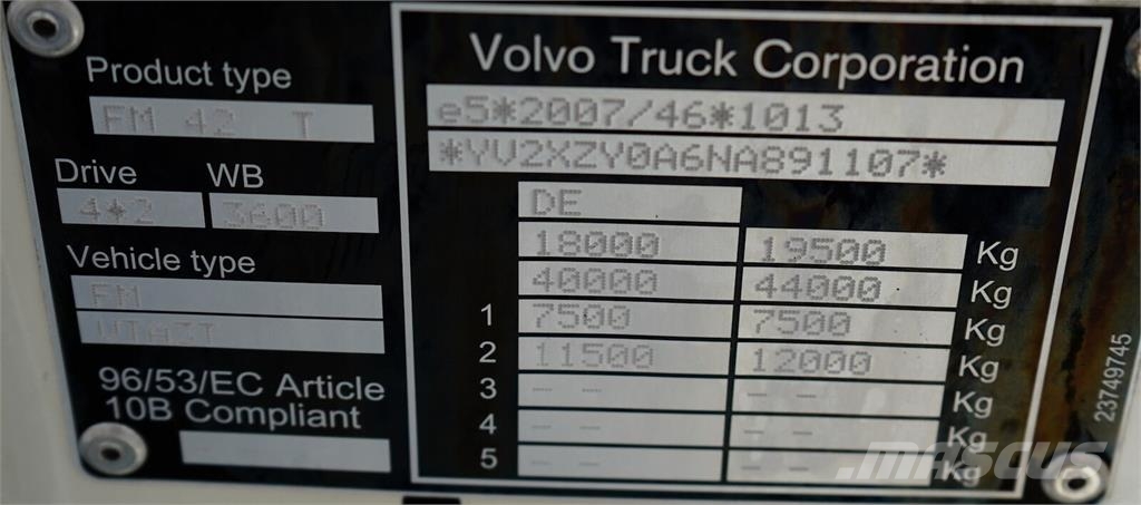 Volvo FM / 460 / E 6 / ACC / PEŁNY ADR / LEKKI / 6640 KG Autotractoare