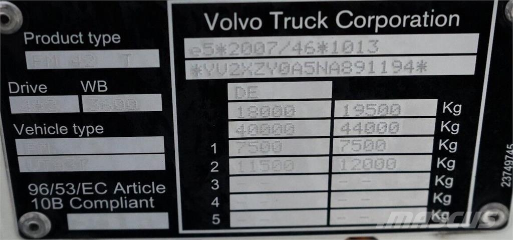Volvo FM / 460 / E 6 / ACC / PEŁNY ADR / LEKKI / 6640 KG Tractor Units