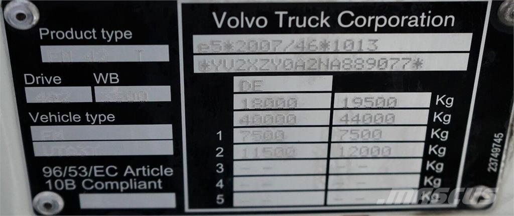 Volvo FM / 460 / E 6 / ACC / PEŁNY ADR / LEKKI / 6640 KG Tractor Units