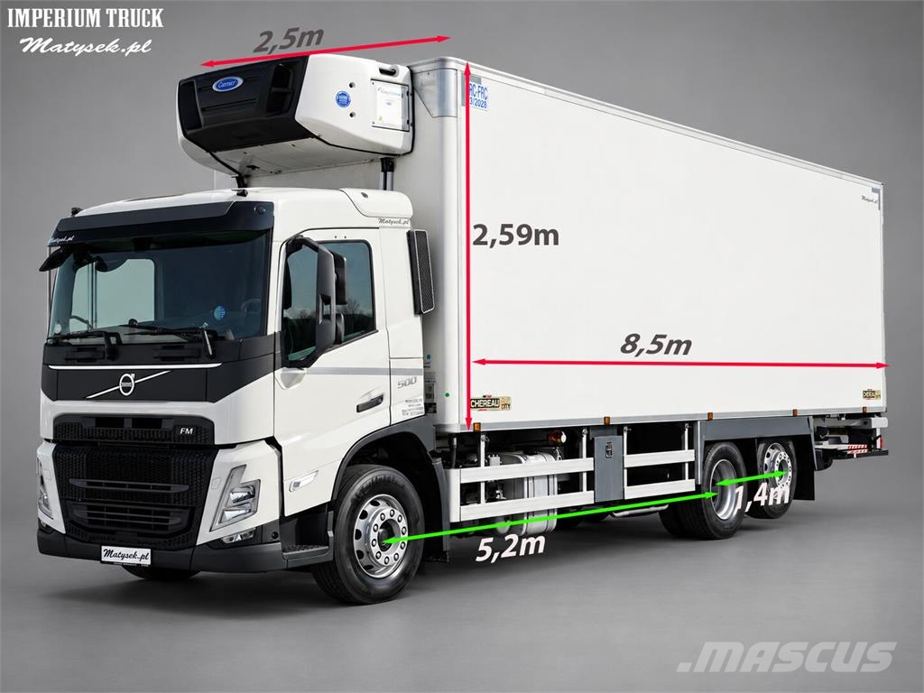 Volvo FM 500 / CHŁODNIA / 6X2 / CHERAU / 8,5 M / CARRIER Camion frigorifique