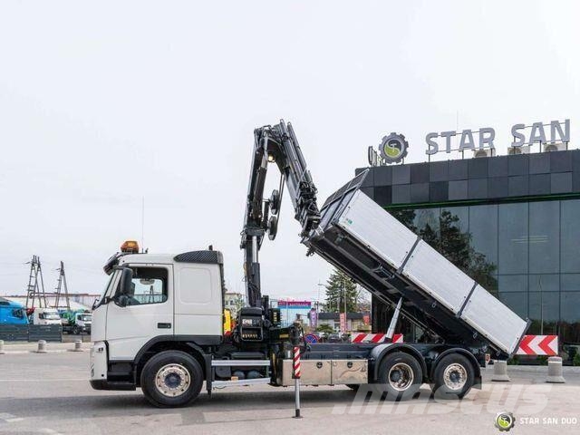 Volvo FM430 6x2 HIAB 166 E-5 HIPRO Crane Kipper Самоскиди