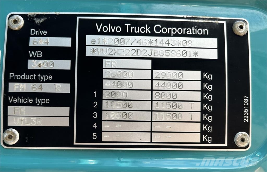 Volvo FMX / 410 / E 6 / WYWROTKA / 6 X 4 / HYDROBURTA / Sora- ja kippiautot