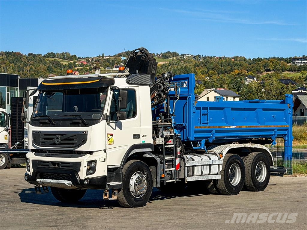 Volvo FMX 410 * WYWROTKA 5,00 m + HIAB 122 HIDUO + PILOT Billenő teherautók