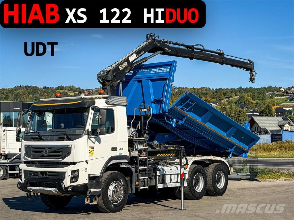 Volvo FMX 410 * WYWROTKA 5,00 m + HIAB 122 HIDUO + PILOT Billenő teherautók