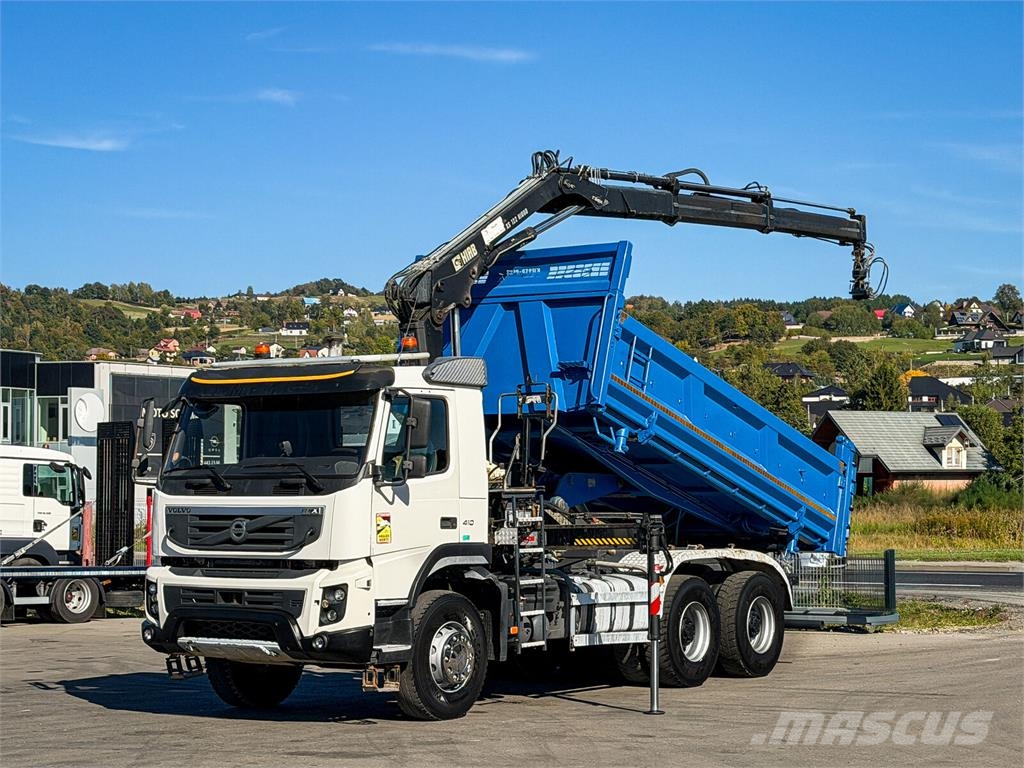 Volvo FMX 410 * WYWROTKA 5,00 m + HIAB 122 HIDUO + PILOT Billenő teherautók