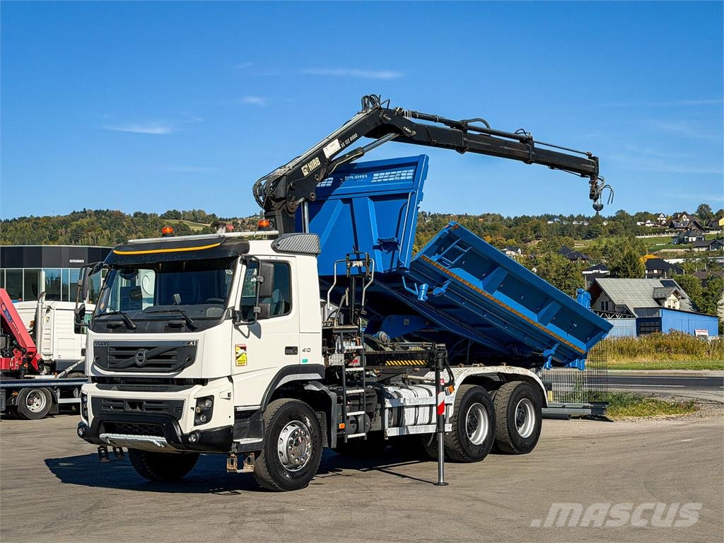 Volvo FMX 410 * WYWROTKA 5,00 m + HIAB 122 HIDUO + PILOT Billenő teherautók