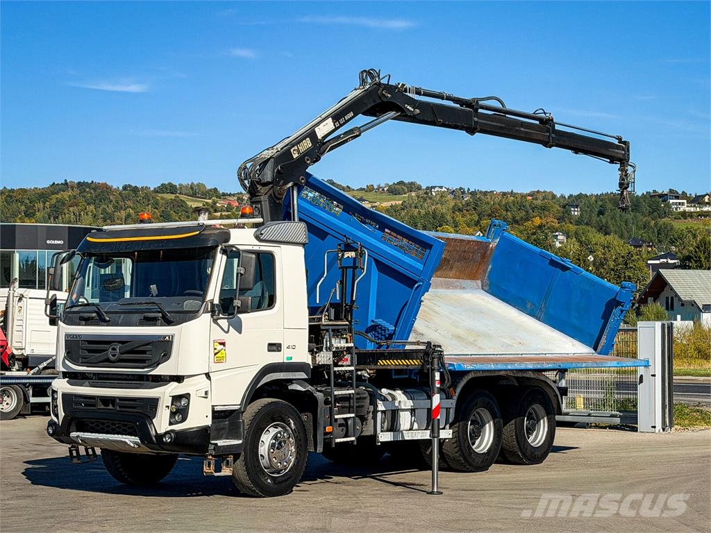 Volvo FMX 410 * WYWROTKA 5,00 m + HIAB 122 HIDUO + PILOT Billenő teherautók
