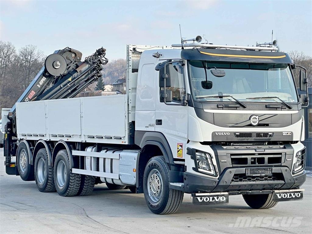 Volvo FMX 460 HIAB X - HIPRO 302 EP - 5 + FUNK/ 8x4 Camiones de cama baja